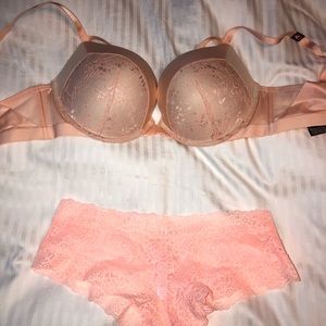 victoria secret push up bra and underwear.